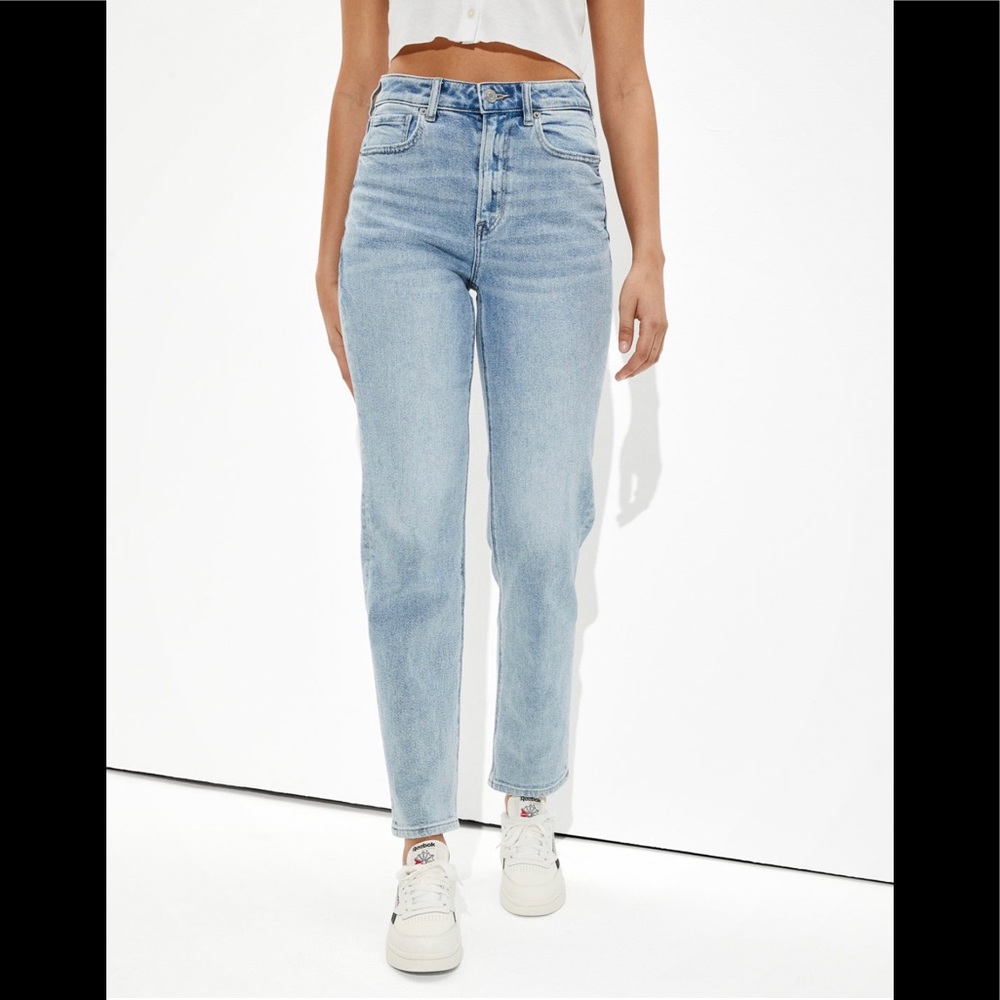 ae mom straight jeans